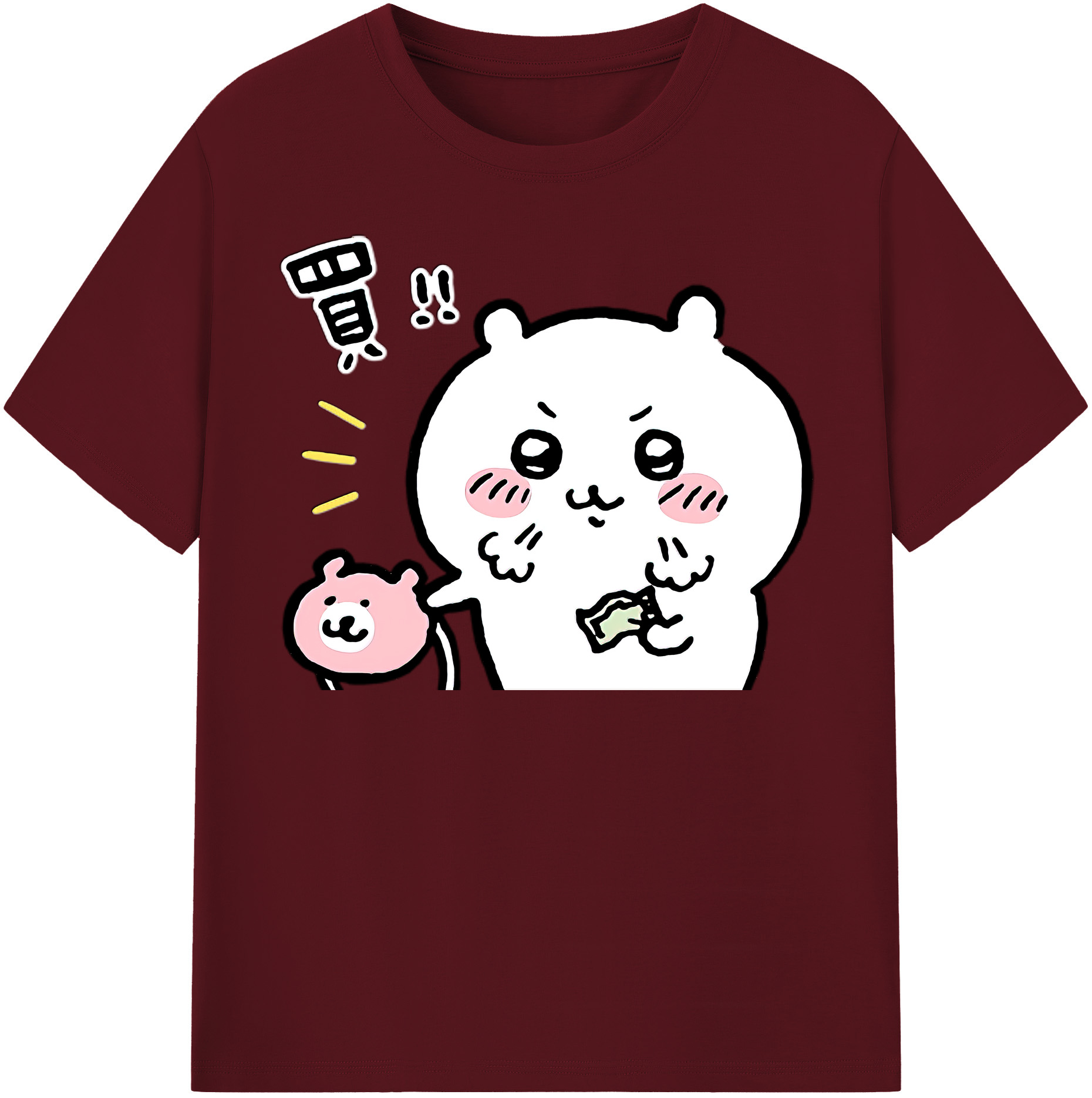 （画像用） ちいかわ ちいかわ Chii-kawa chiikawa 綿100％半袖Tシャツ（フロントプリント）